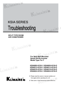 Para ver o documento Klimaire KSIA024-H216-S Guia de Resolução de Problemas